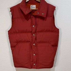 1st Down goose down rust orange Puffer Vest size Medium